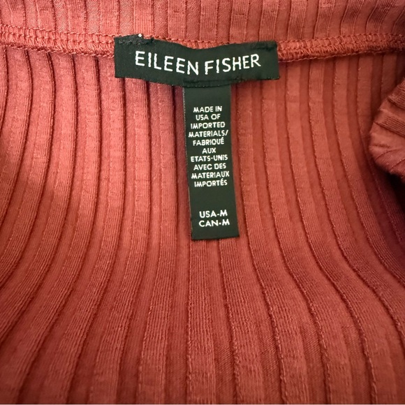 Eileen Fisher women’s Ribbed short sleeve Boat Neck Tunic‎ top Medium - Picture 10 of 10